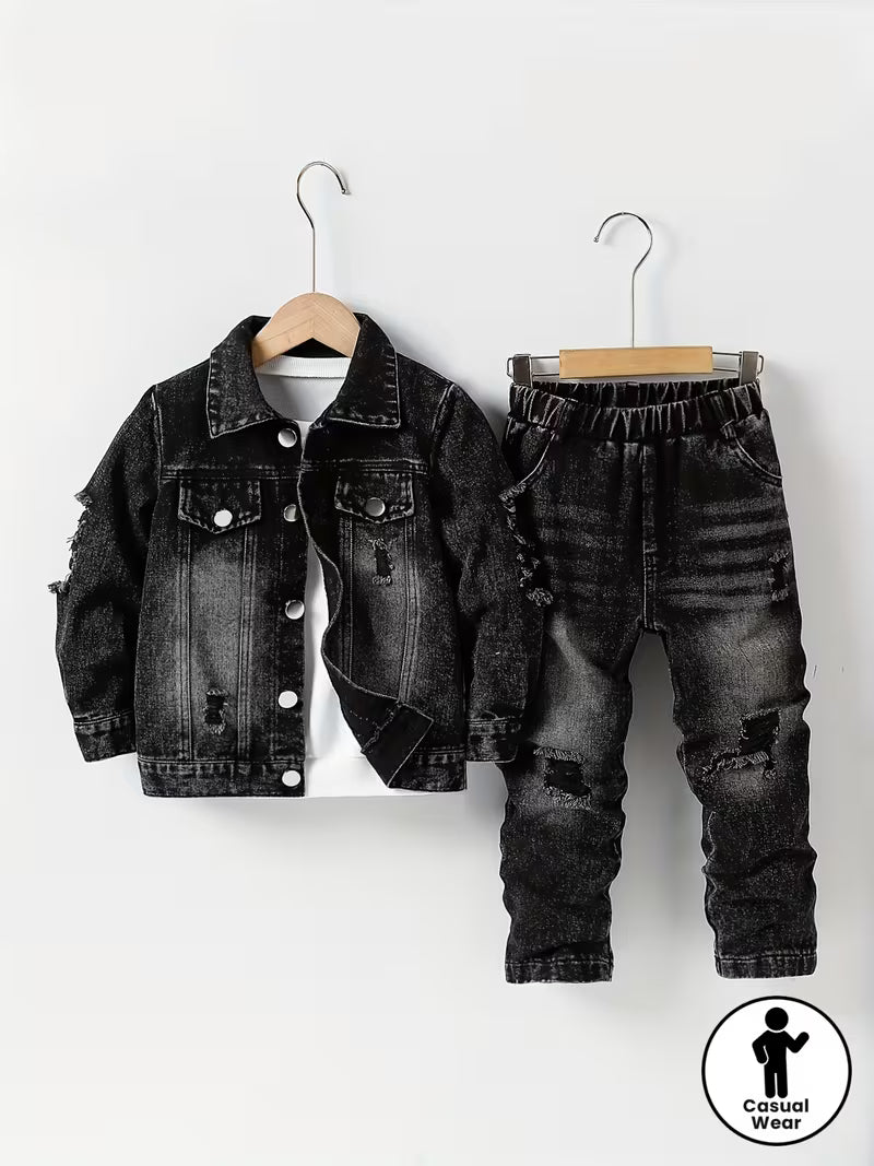 InfantLane “Midnight Rebel” Denim Set – Black Edition