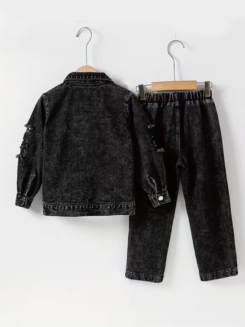 InfantLane “Midnight Rebel” Denim Set – Black Edition