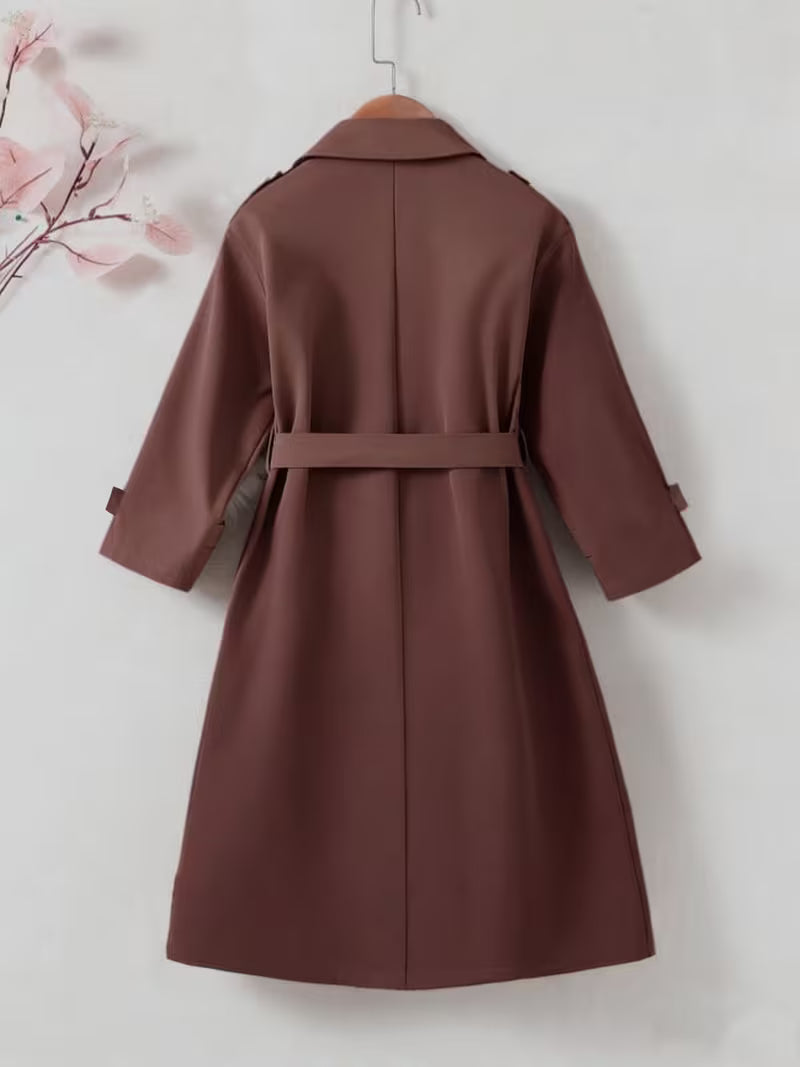 InfantLane “Parisian Grace” Trench – Reddish Brown