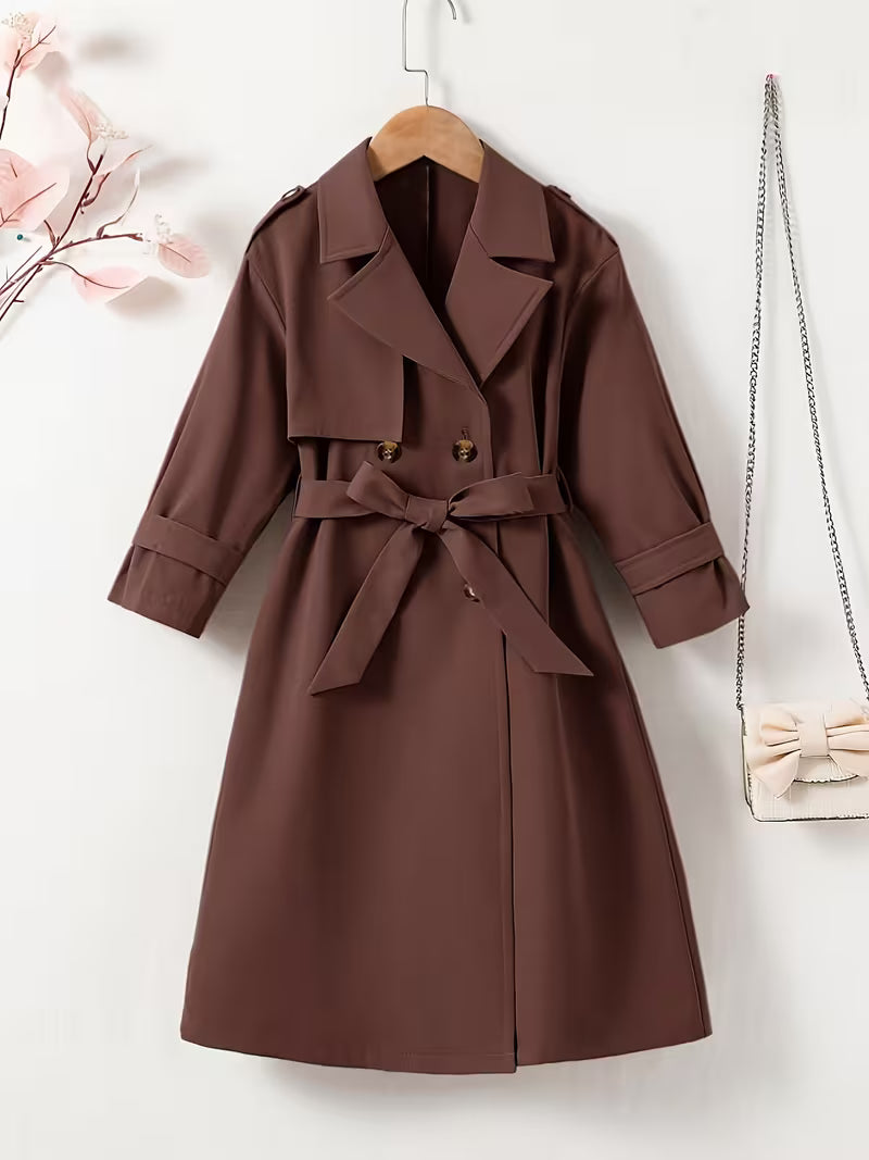 InfantLane “Parisian Grace” Trench – Reddish Brown